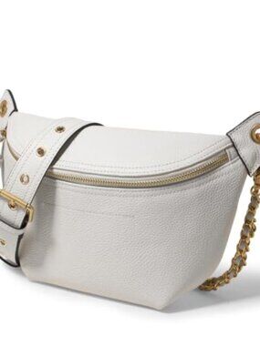 Top Grain Leather Crossbody Belt Bag Adjustable Strap Minimalist Work Travel